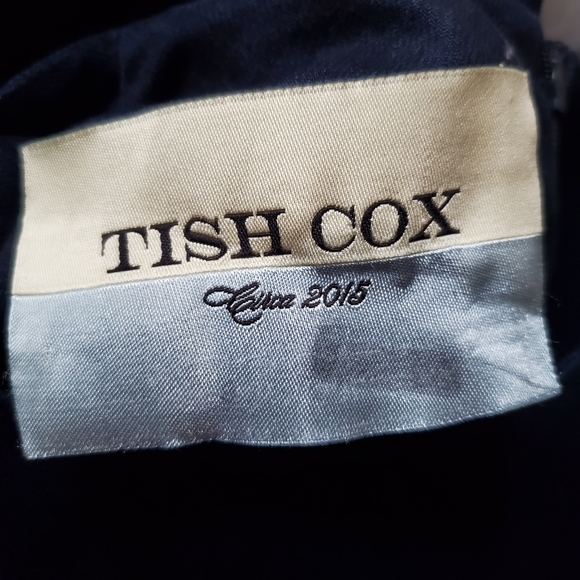 Tish Cox Denim Frayed Deb Sleeveless Dress - Picture 7 of 9